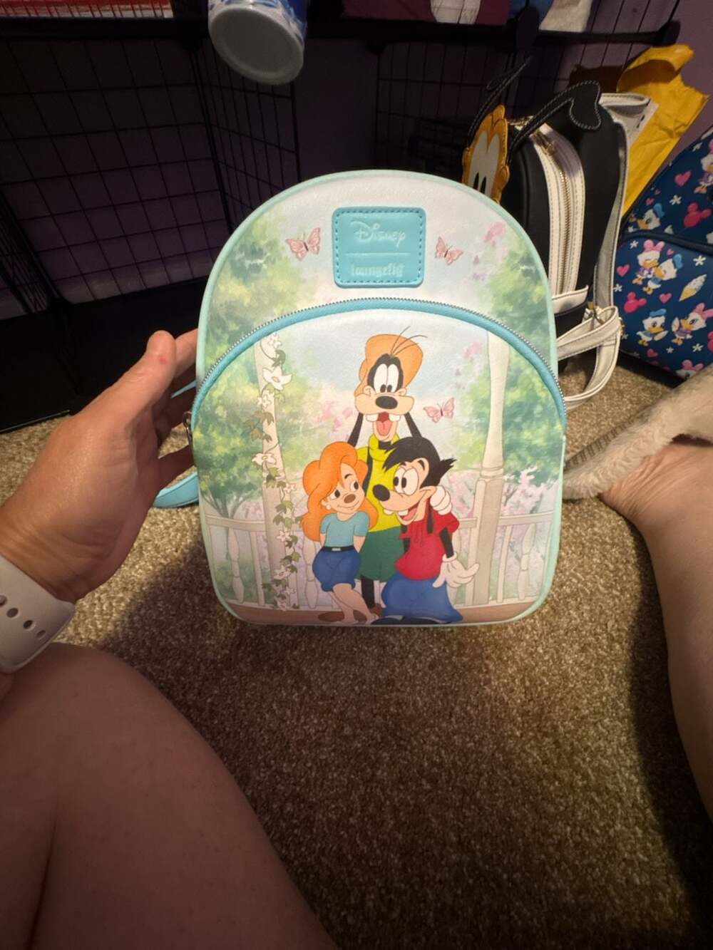 Vintage Walt Disney World Disneyland Goofy backpack with adjustable straps